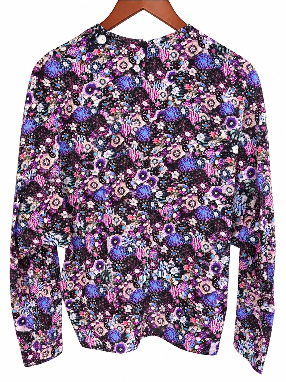 Isabel Marant Saldana Silk Top Ultra Violet Women's FR40 NWT Cutout - Picture 3 of 10